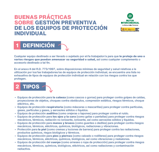 Buenas prcticas sobre gestin preventiva de los equipos de proteccin individual